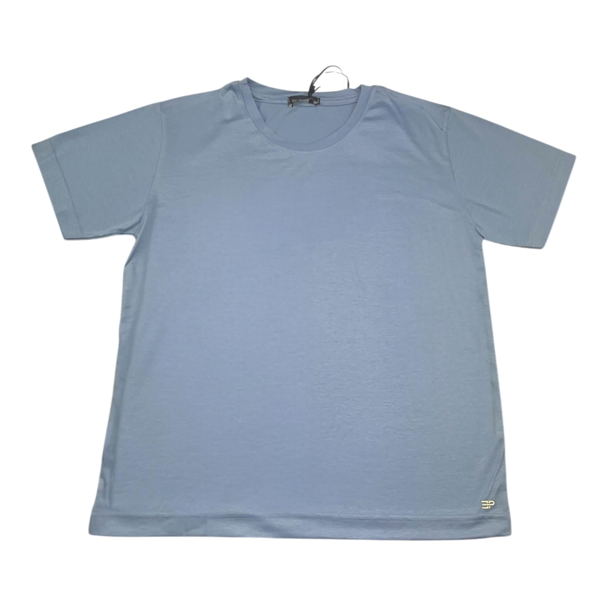 Emanuel Pris T-Shirt Girocollo Tinta Unita  per Bambino ETS3136R AZZURRO EMANUEL PRIS 