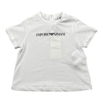 Emporio Armani T-Shirt tinta unita con Stampa Bianco per Neonato 8NHTN5 BIANCO EMPORIO ARMANI 