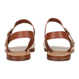 Chloé – Einfarbige Sandalen mit Logo und Schnalle für Mädchen in Braun