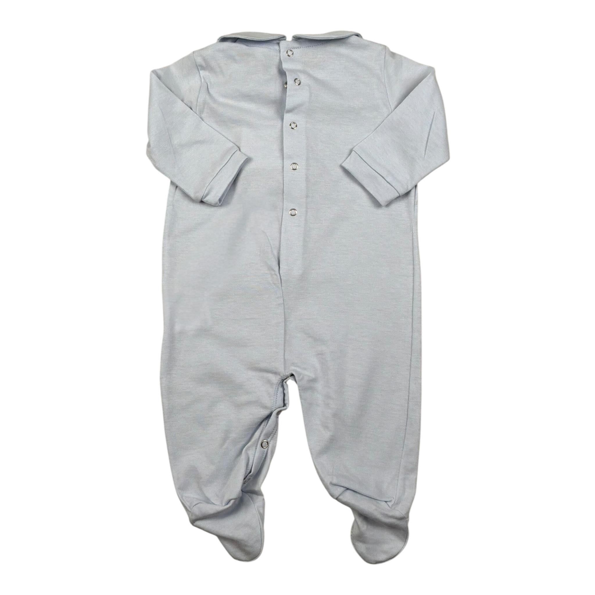 La perla Tutina Tinta Unita con Stampa per Neonato 73664 AZZURRO LA PERLA 