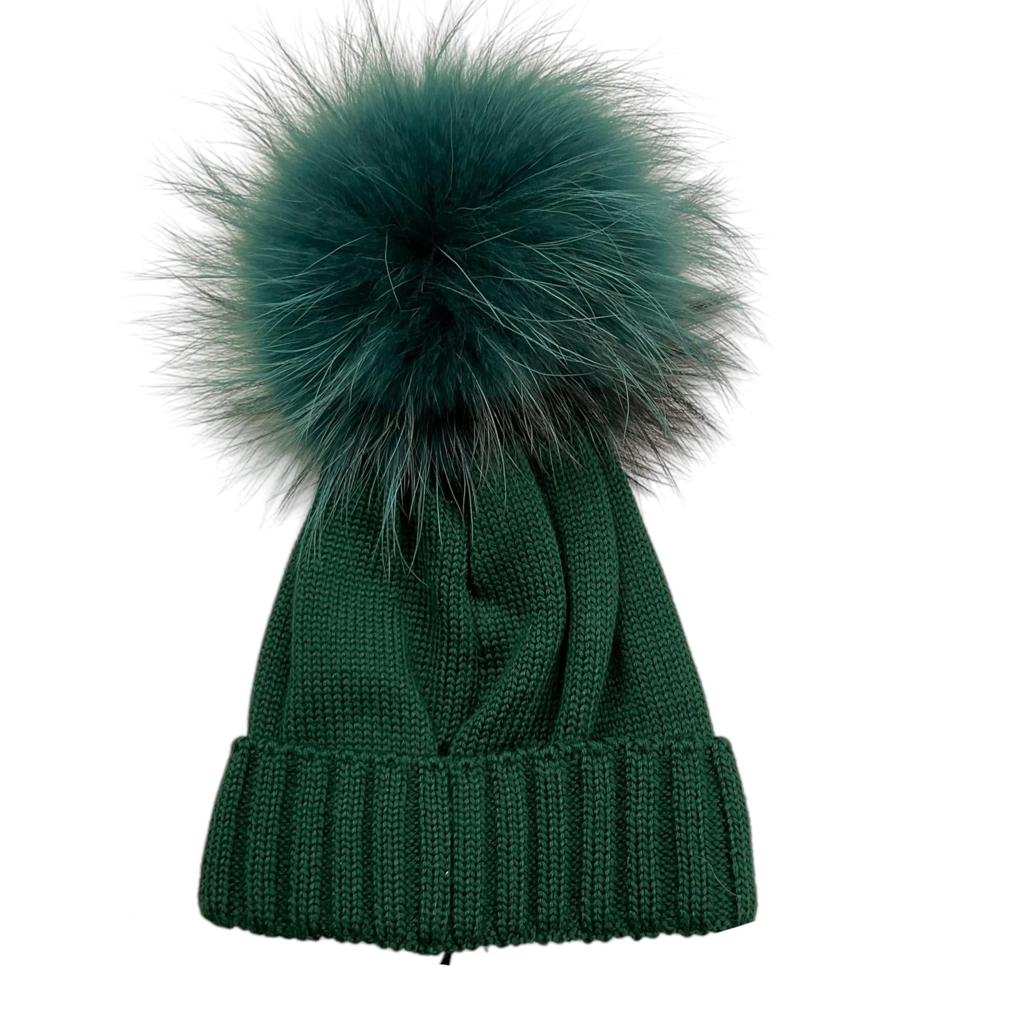GIO HIGUAMY cappello tinta unita con pon pon Verde per Bambino CT3443A VERDE GIO HIGUAMY 