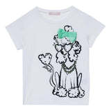 Liu Jo T-Shirt Girocollo Tinta Unita con Stampe per Neonata KA5082 BIANCO LIU JO 