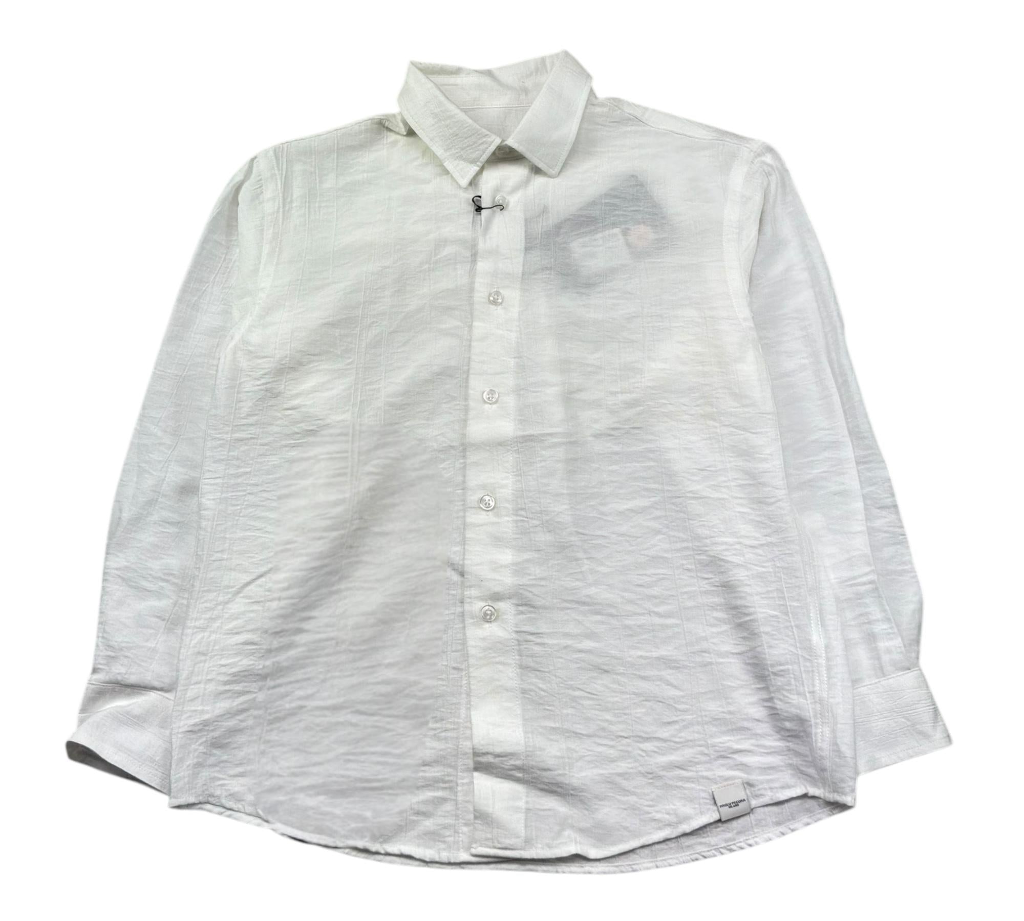 Paolo Pecora Camicia Manica Lunga Tinta Unita per Bambino PP4356 BIANCO PAOLO PECORA 