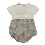Wedoble Pagliaccetto Mezza Manica Fantasia Quadretti per Neonato V2507405X BEIGE WEDOBLE 