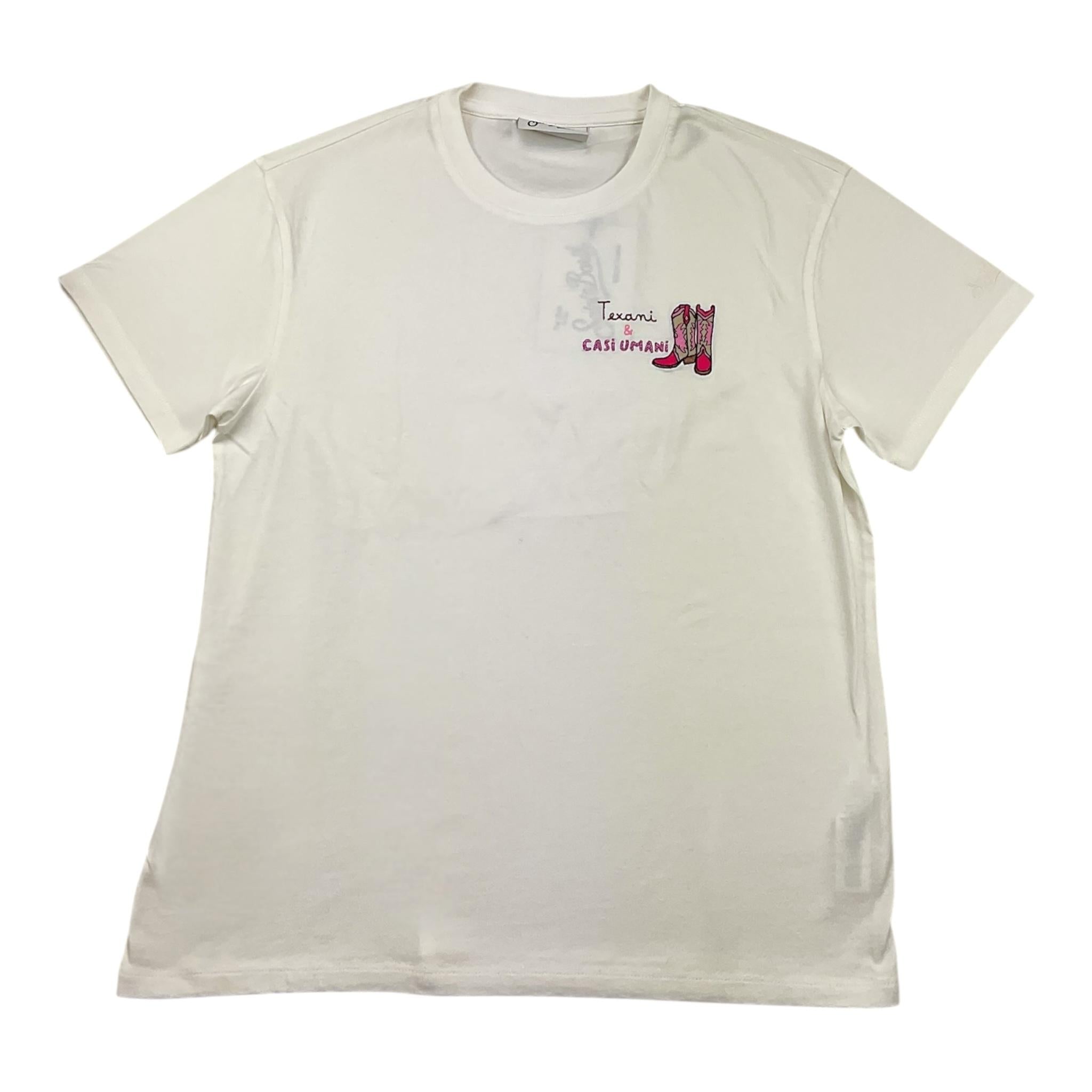 SAINT BARTH t-shirt gircollo tinta unita con stampa Bianco per Bambina EMILIE BIANCO SAINT BARTH 