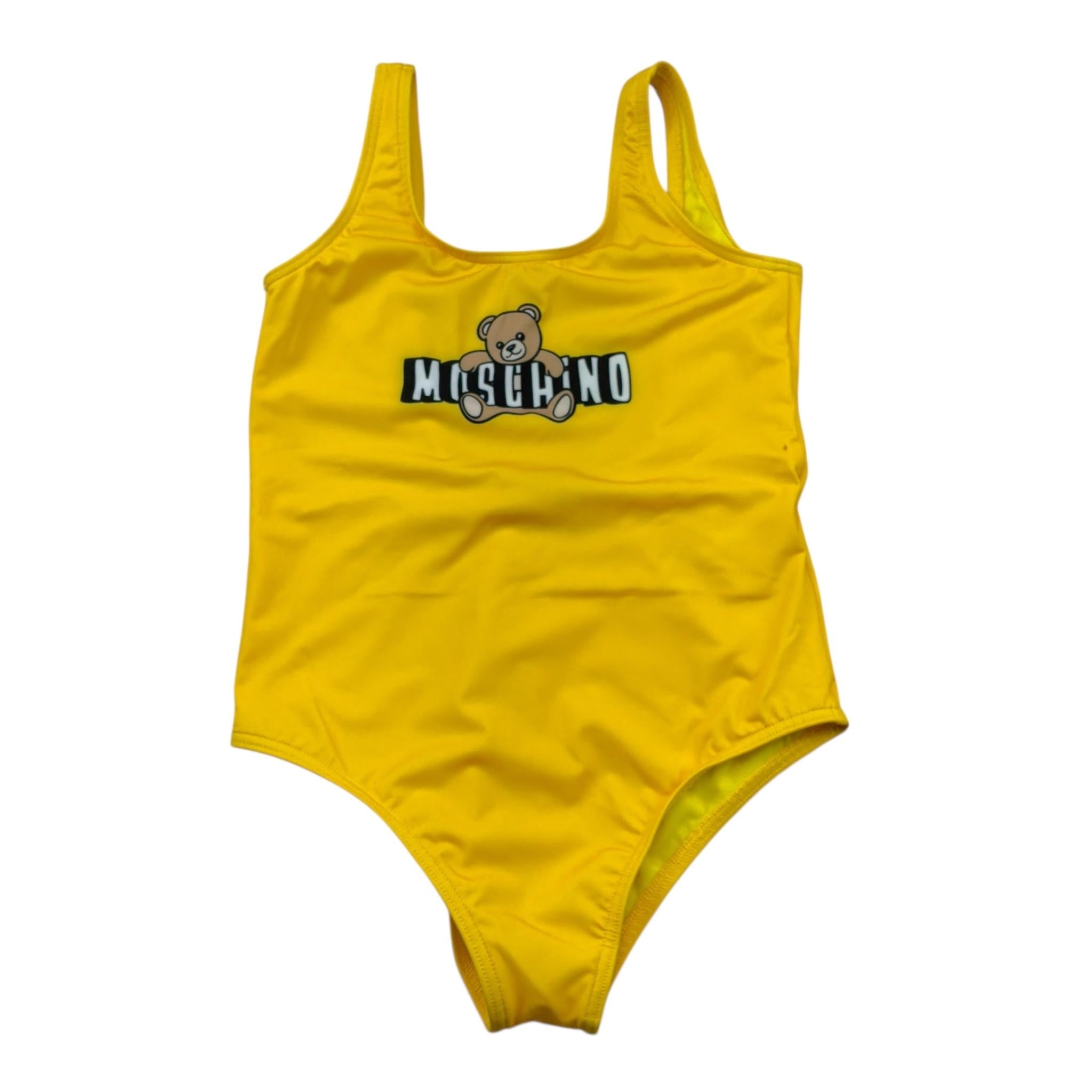 Moschino Costume Intero Tinta Unita con Stampa per Bambina H2L00B GIALLO MOSCHINO 