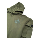 Dsquared2 Felpa Chiusa con Cappuccio Tinta Unita per Bambino DQ2735 VERDE DSQUARED2 