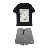 New Balance Completo 2 Pezzi T-Shirt-Bermuda Bicolore per Bambino LAKB0133 NERO/GRIGIO NEW BALANCE 