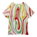 Emilio Pucci Abito Mezza Manica Stampa Fantasia Multicolor Per Bambina