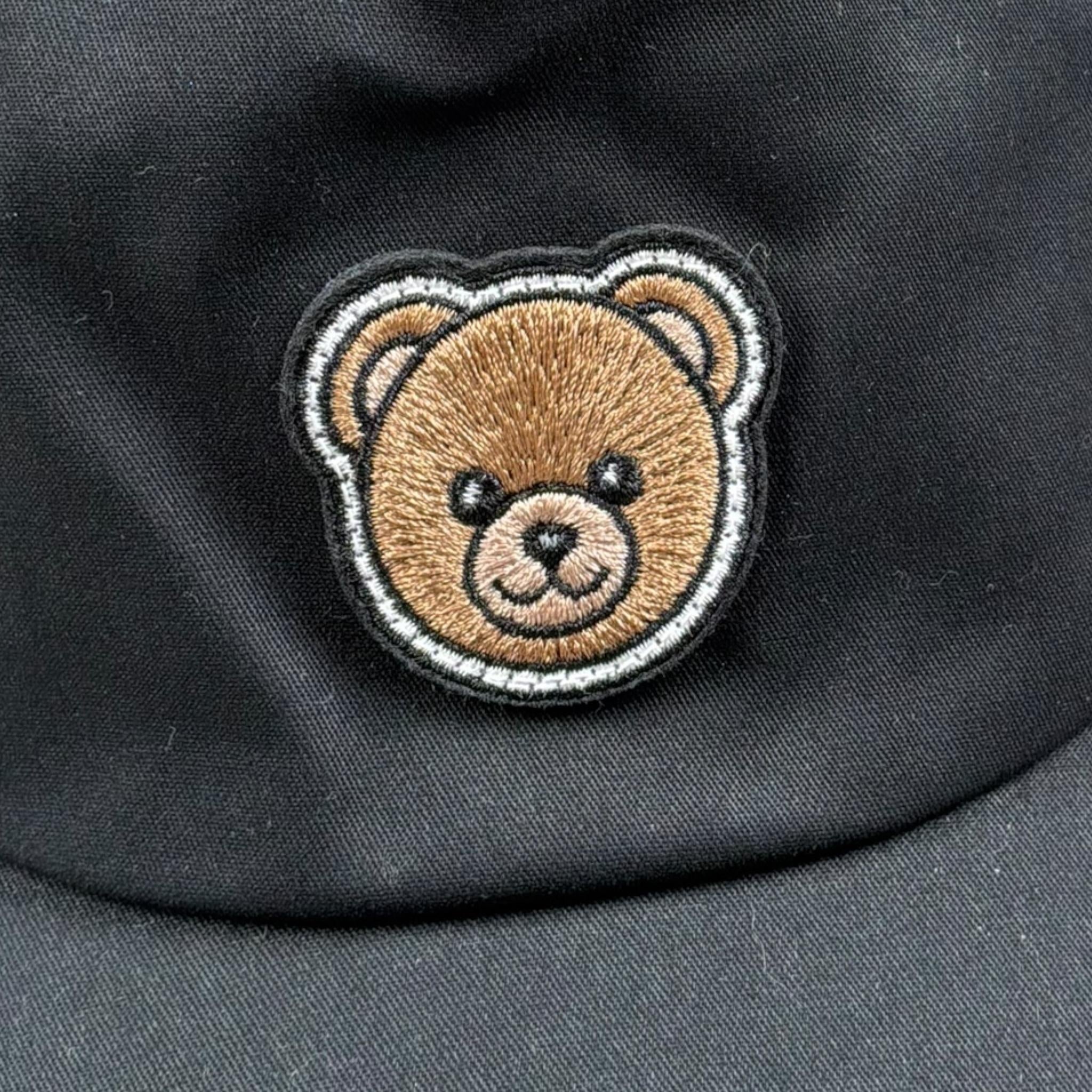 Moschino Cappello Modello Berretto Tinta Unita con Stampa per Bambino HPX002 NERO MOSCHINO 