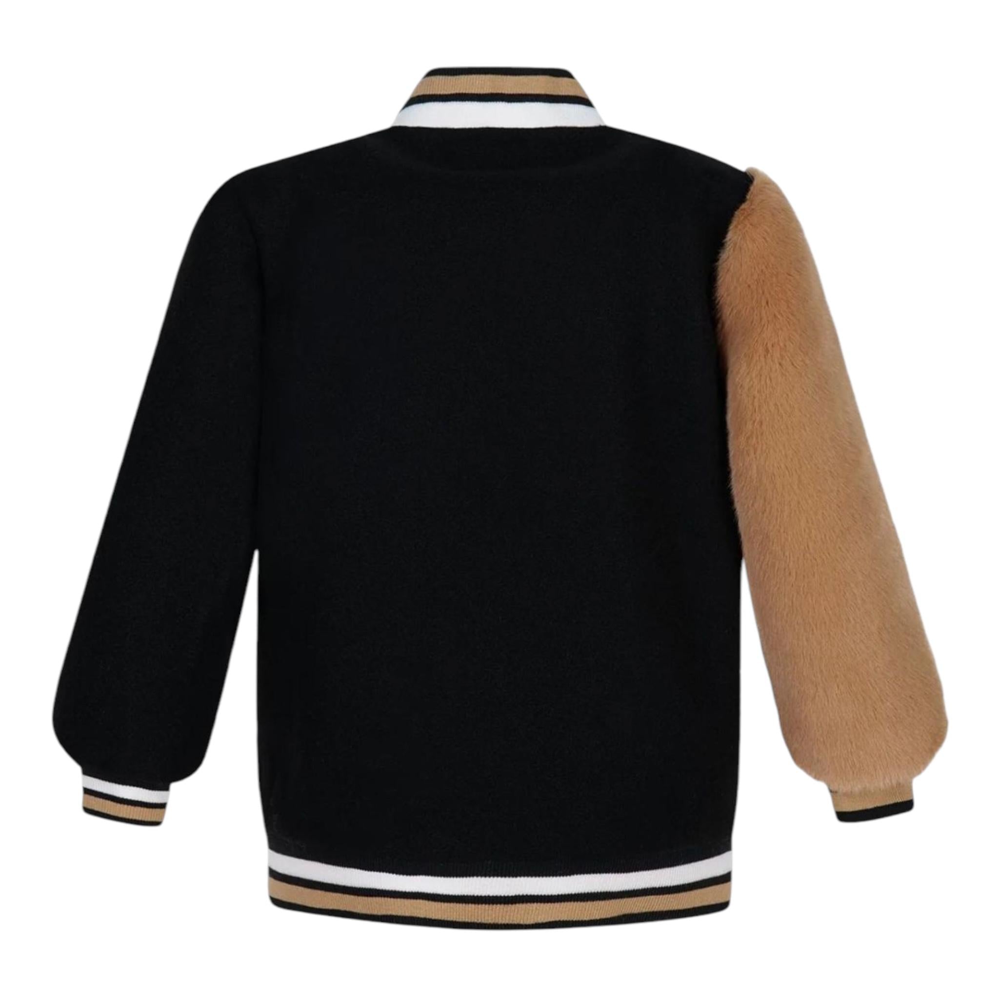 FUN & FUN giubbino modello college con manica peluche Nero per Bambina FBJK0025 NERO FUN & FUN 