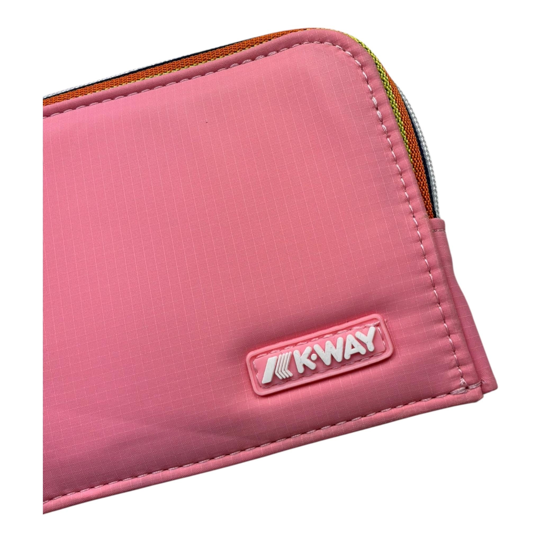 K-Way Portafoglio Tinta Unita con Logo per Bambina K6116MW ROSA K-WAY 