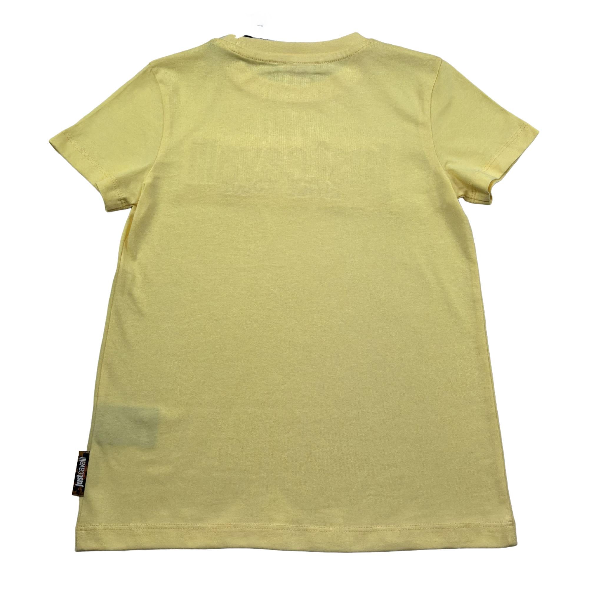 Just Cavalli T-Shirt Girocollo Tinta Unita con Stampa per Bambino JGP26014TS GIALLO JUST CAVALLI 