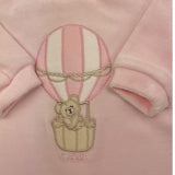 NANAN tutina tinta unita con stampa Rosa per Neonata I2400103R ROSA NANAN 