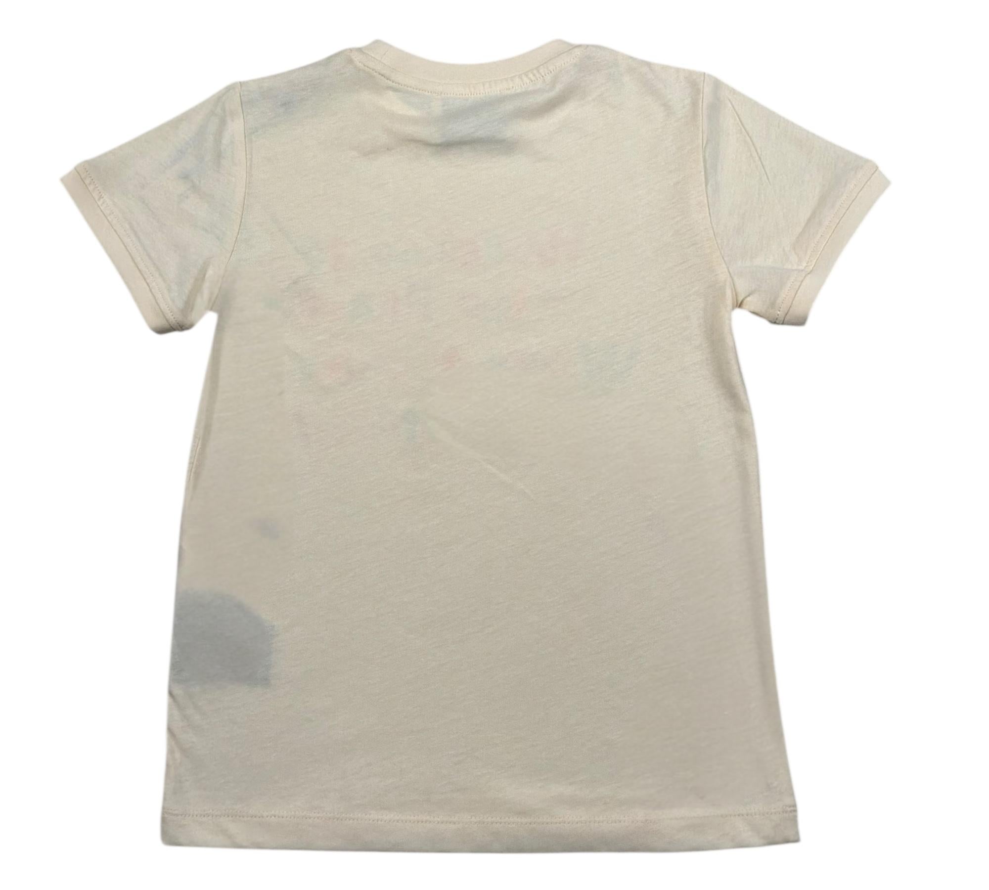 Trussardi T-Shirt Girocollo Tinta Unita con Stampe per Bambino TBP2089TS BEIGE TRUSSARDI 