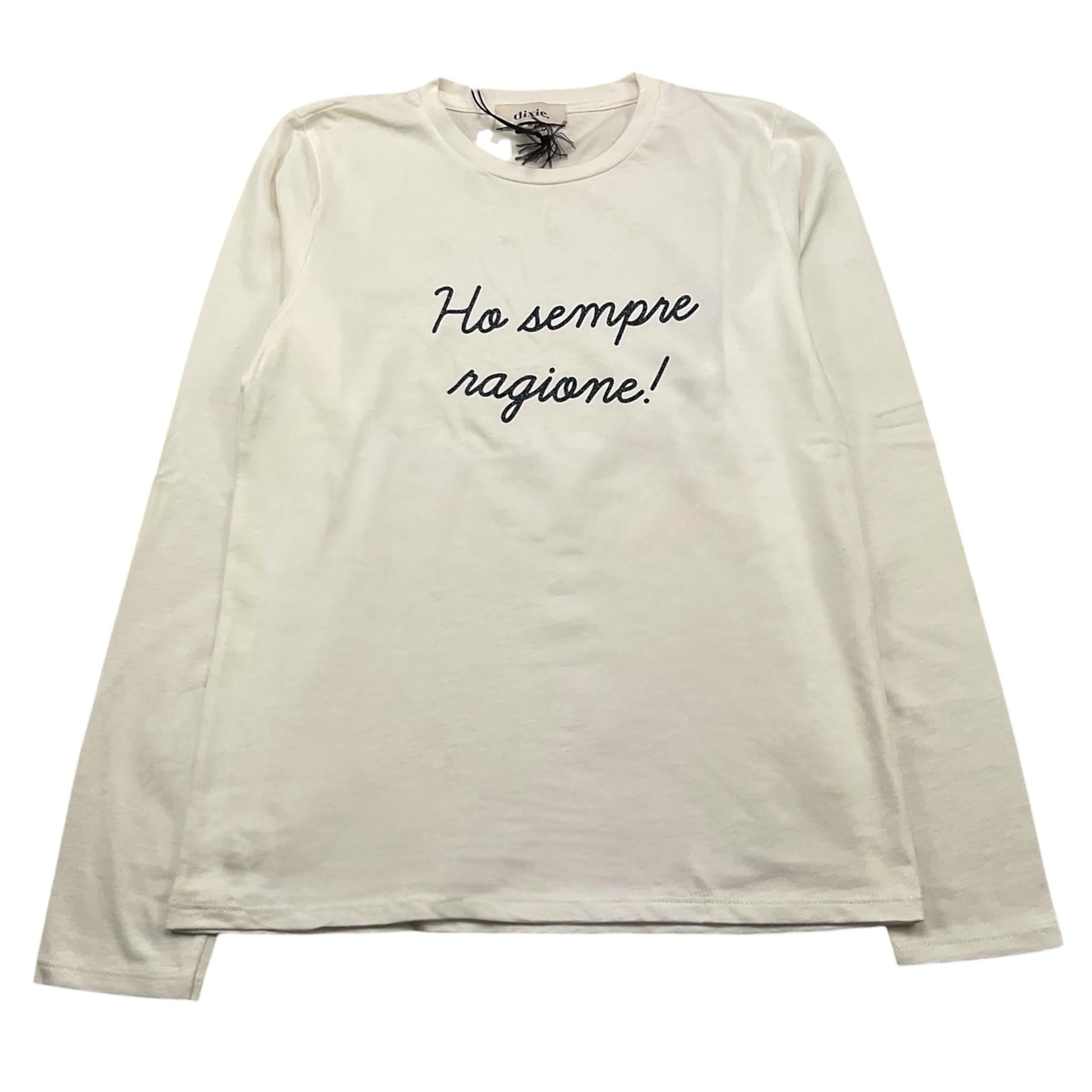 DIXIE shirt girocollo tinta unita con stampa Panna per Bambina SHDI PANNA DIXIE 