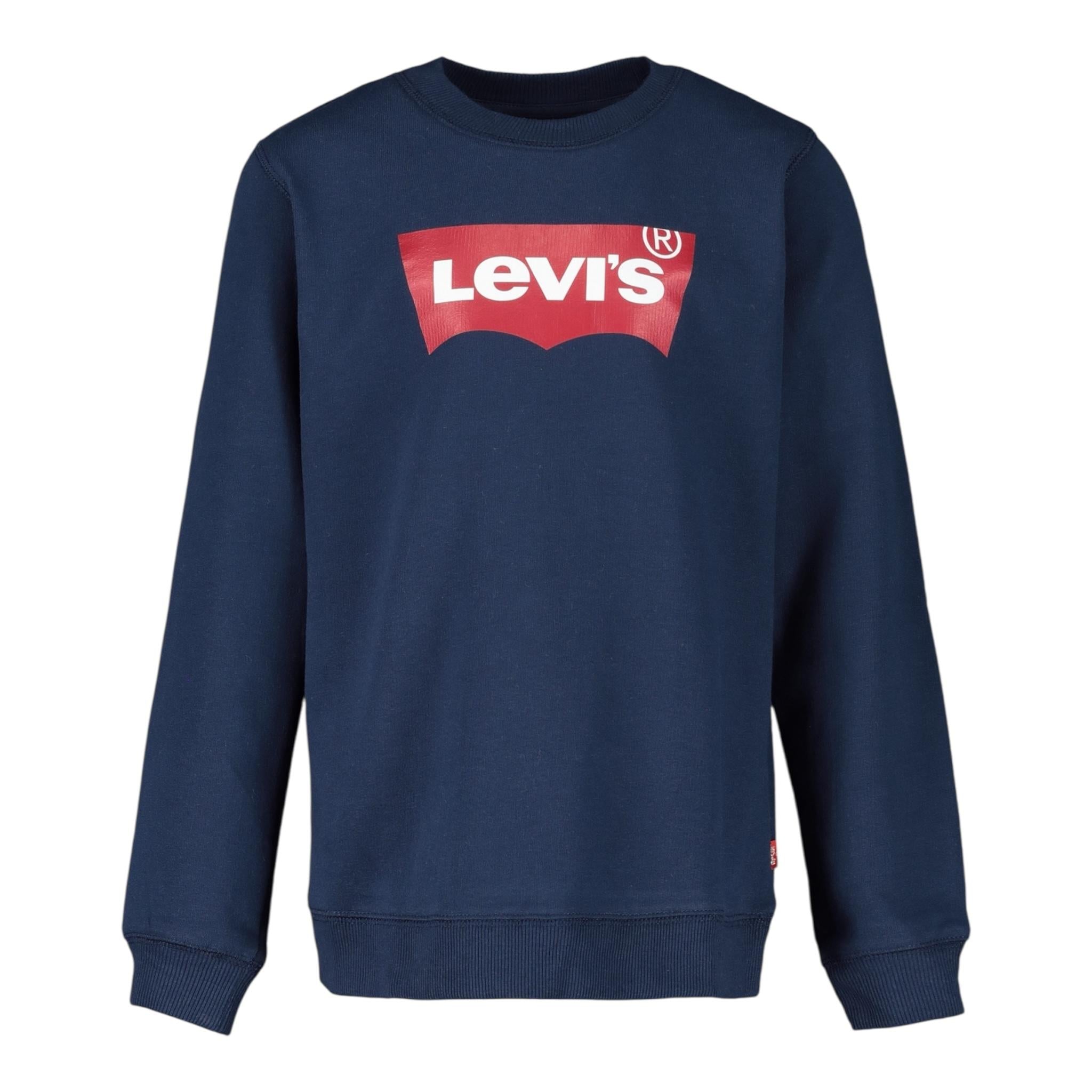 LEVI'S felpa chiusa girocollo tinta unita con stampa logo Blu per Neonato 8E9079XN BLU LEVI'S 