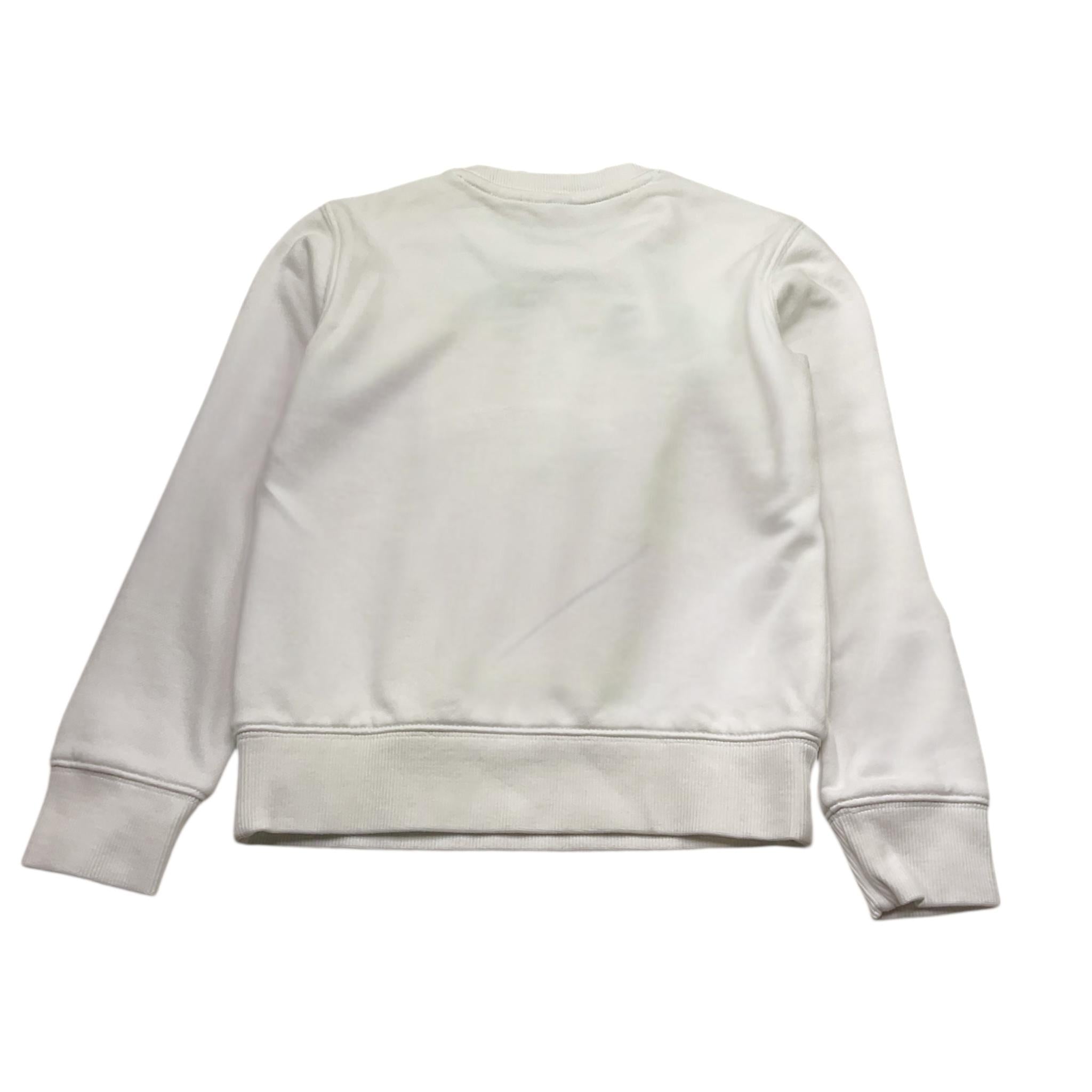 Sun68 Felpa Girocollo Tinta Unita con Logo per Bambino CPF35327 BIANCO SUN68 