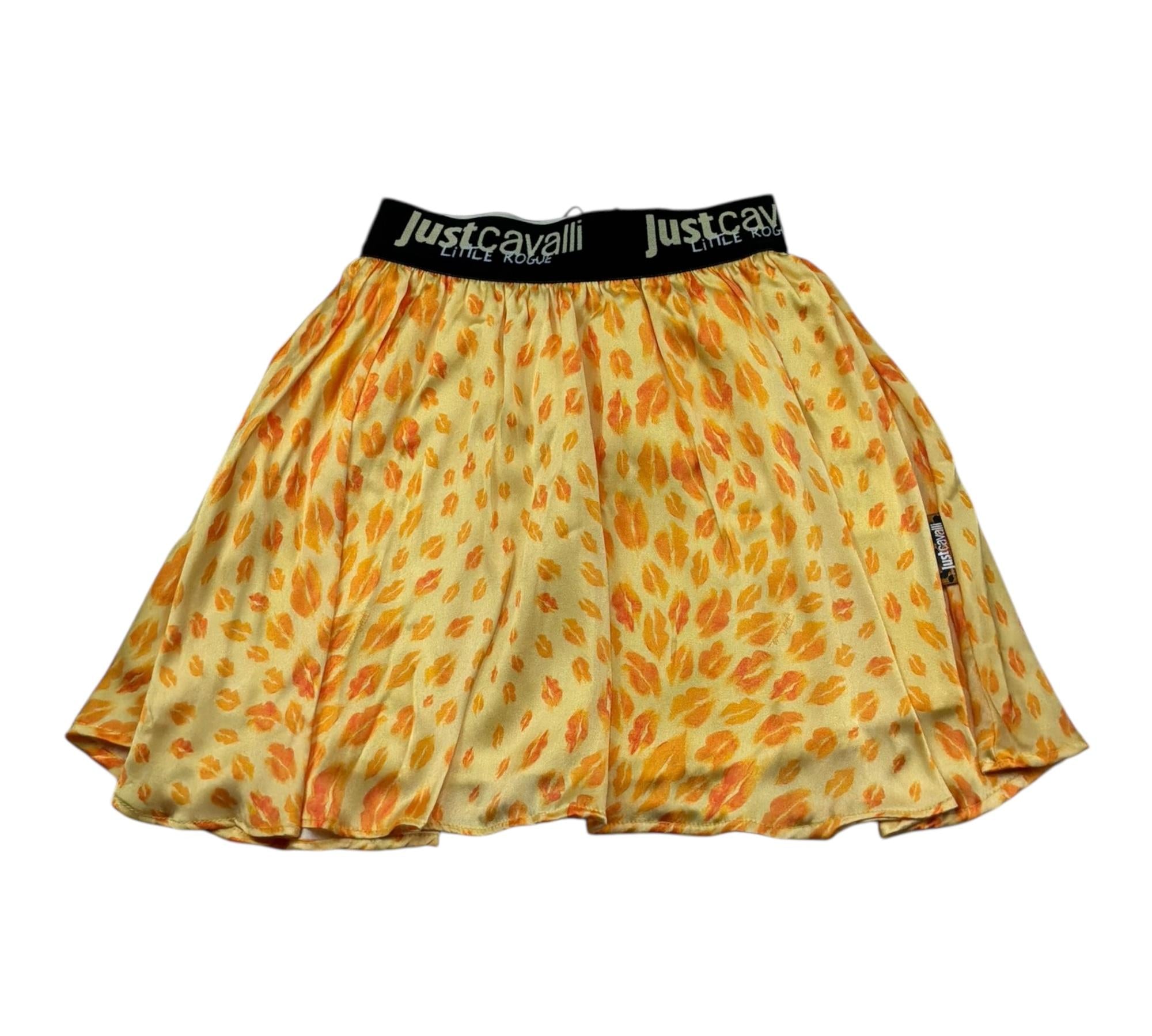 Trussardi Gonna Tinta Unita con Elastico In Vita Logato per Bambina JGP26164GO GIALLO TRUSSARDI 