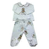 Le Bebe Completo 2 Pezzi Shirt-Ghettina Tinta Unita per Neonato LBB5273 BIANCO LE BEBE 