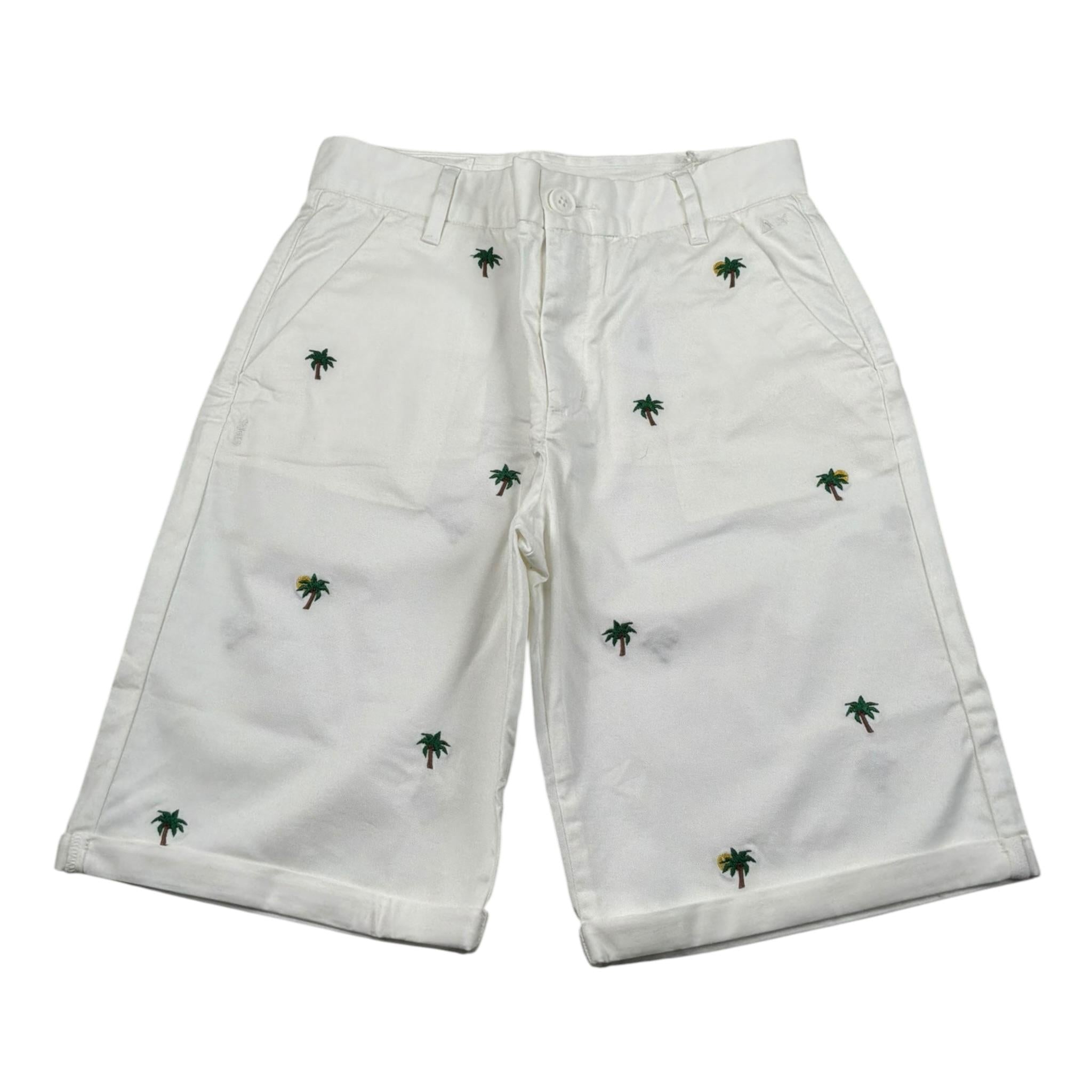 Sun68 Bermuda Tinta Unita con Ricami per Bambino B35303 BIANCO SUN68 