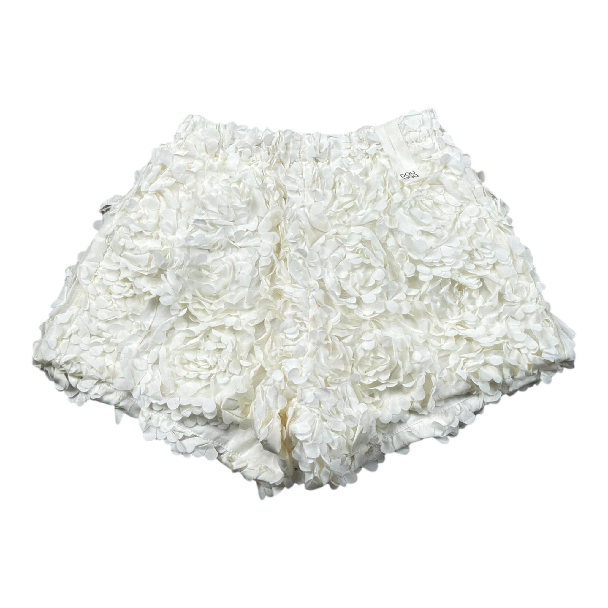 Dou Dou Short Tinta Unita con Applicazioni per Bambina DW6A99X PANNA DOU DOU 