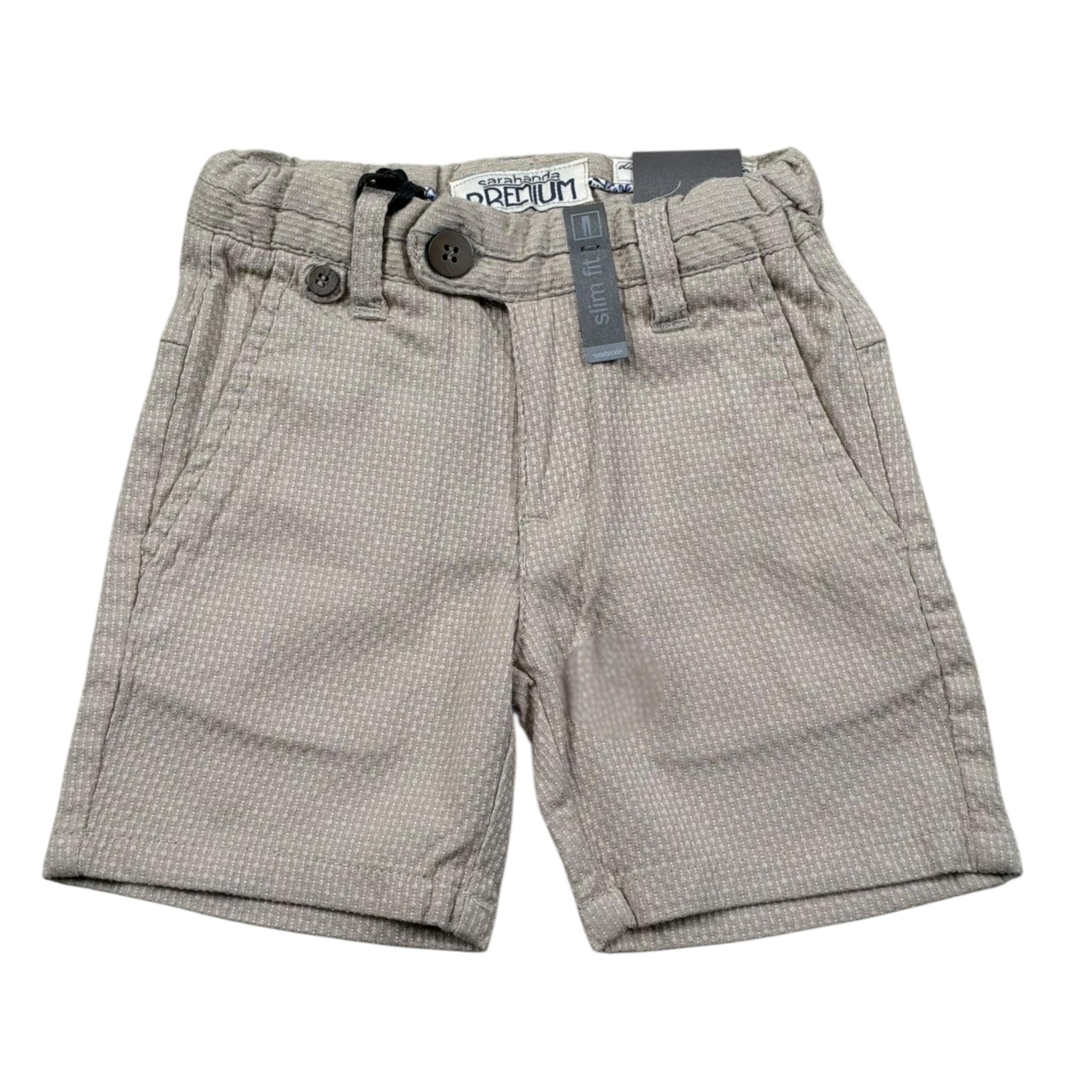 Sarabanda Bermuda Tinta Unita con Elastico In Vita per Neonato 0J533 BEIGE SARABANDA 