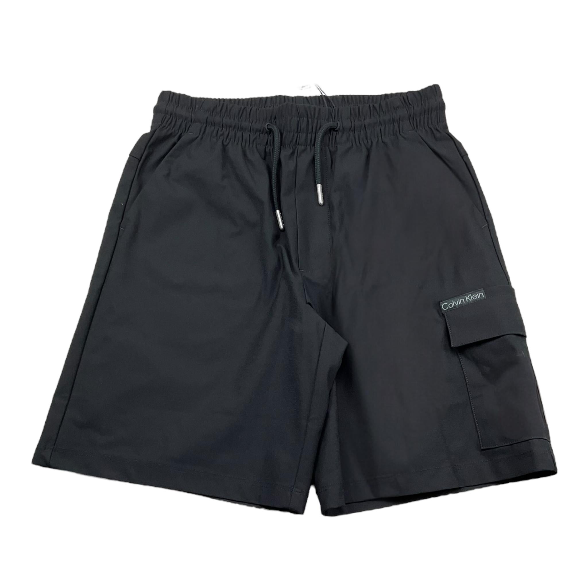 Calvin Klein Bermuda Tinta Unita con Elastico In Vita per Bambino IB0IB02512 NERO CALVIN KLEIN 