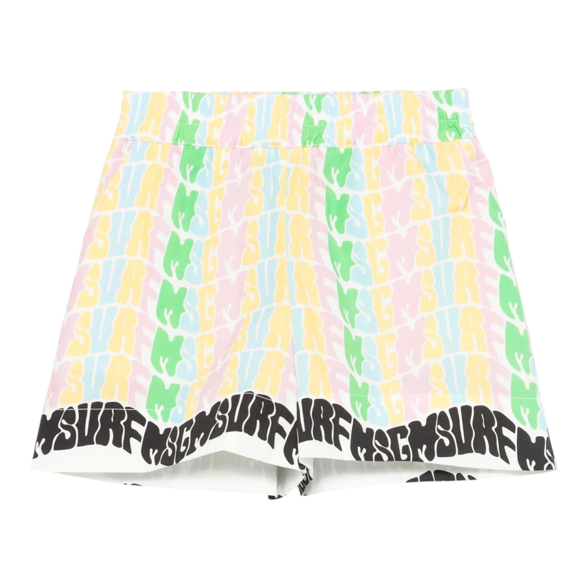 Msgm Short Stampa Fantasia con Elastico In Vita per Bambina S5MSJGSH246 MULTICOLOR MSGM 