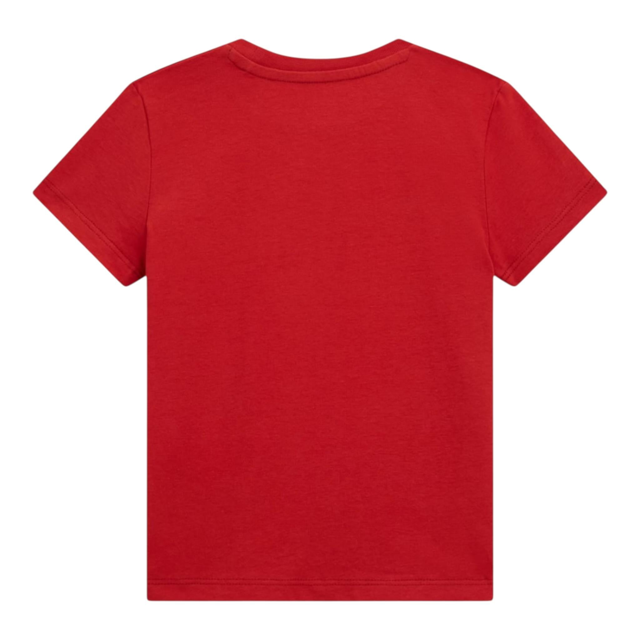 Guess T-Shirt Gircollo Tinta Unita con Stampa per Neonato N5GI16K8HM4XX ROSSO GUESS 