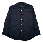 U.S. Polo Assn Camicia Manica Lunga Tinta Unita con Logo per Bambino 53294 BLU U.S. POLO ASSN 