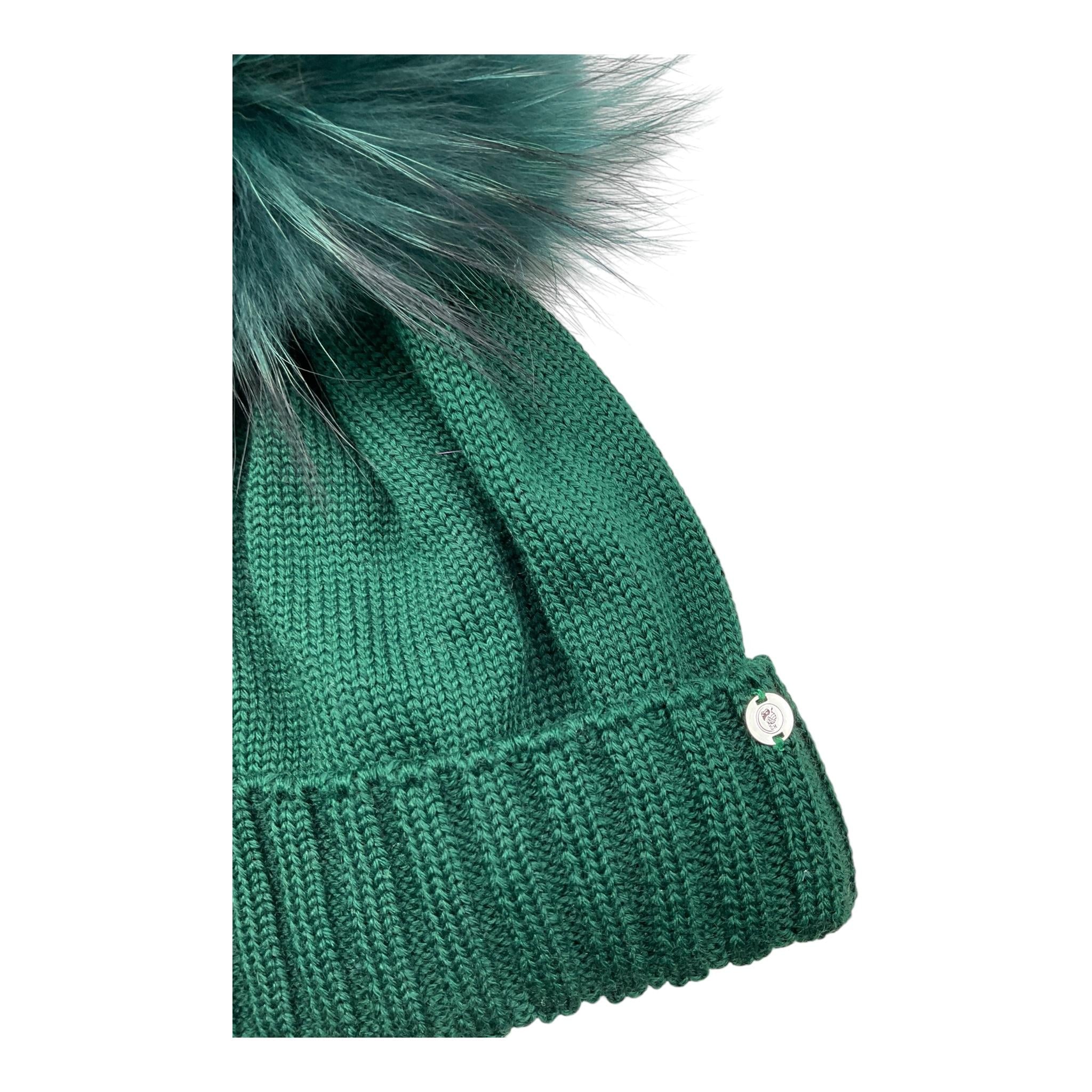 GIO HIGUAMY cappello tinta unita con pon pon Verde per Bambino CT3443A VERDE GIO HIGUAMY 