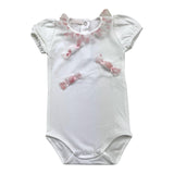Ninnaoh Completo Body-Gonna Bicolore Bianco/Rosa per Neonata