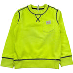 Sun68 Felpa Chiusa Girocollo Tinta Unita con Logo per Bambino F31314 GIALLO FLUO SUN68 