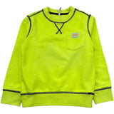 Sun68 Felpa Chiusa Girocollo Tinta Unita con Logo per Bambino F31314 GIALLO FLUO SUN68 