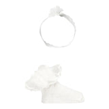 Mayoral Babbucce Tinta Unita con Fascia Capelli per Neonata 9868 BIANCO MAYORAL 