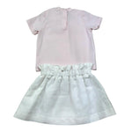 I Delfi Completo 2 Pezzi T-Shirt-Gonna per Neonata 25P5195 BIANCO/ROSA I DELFI 