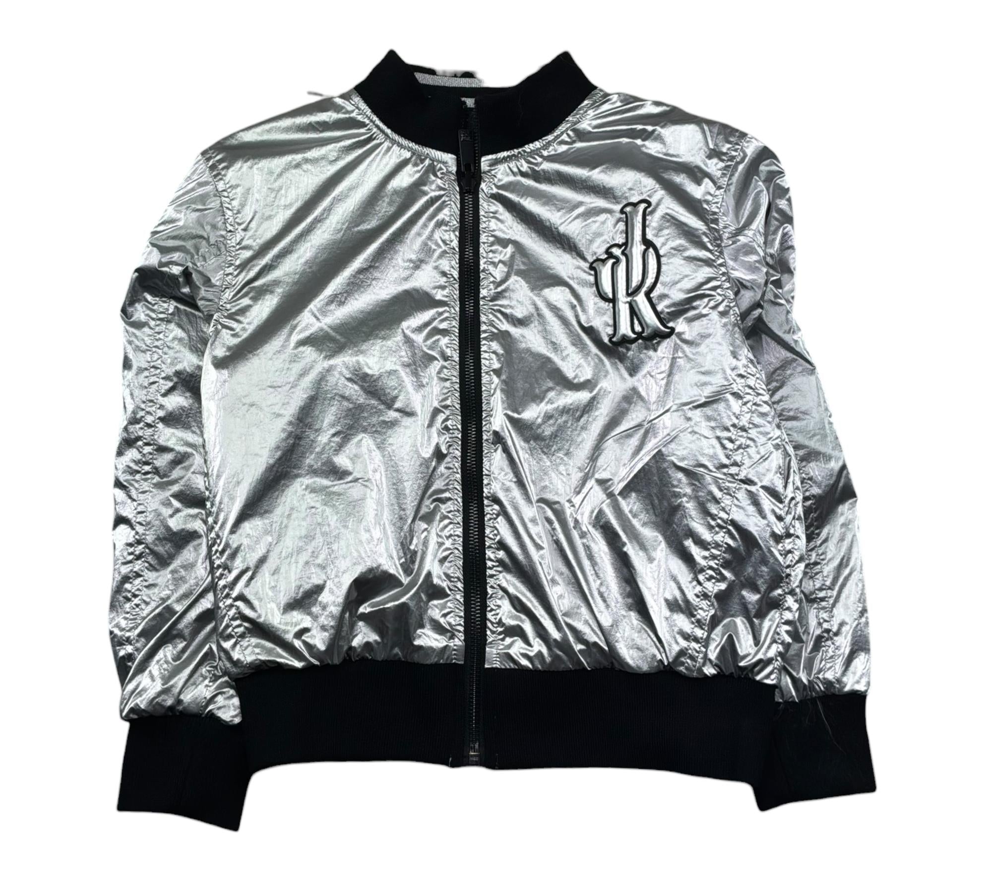 John Richmond Giubbino Reversibile con Zip Bicolore per Bambina RGP26037GB NERO/ARGENTO JOHN RICHMOND 