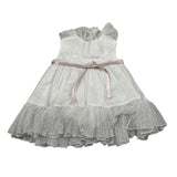 La Stupenderia Abito Giromanica Tinta Unita con Tulle per Neonata CBAB64 BIANCO LA STUPENDERIA 