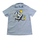 Saint Barth Camicia Mezza Manica Fantasia A Righe per Bambino SIFNOS BLU SAINT BARTH 