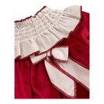 BABIDU abito tinta unita in velluto con fiocco Rosso per Bambina 91661J ROSSO BABIDU 