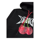 DO NOT CONFORM felpa chiusa con cappuccio tinta unita con stampa ciliegie Nero per Neonato FE027N NERO DO NOT CONFORM 