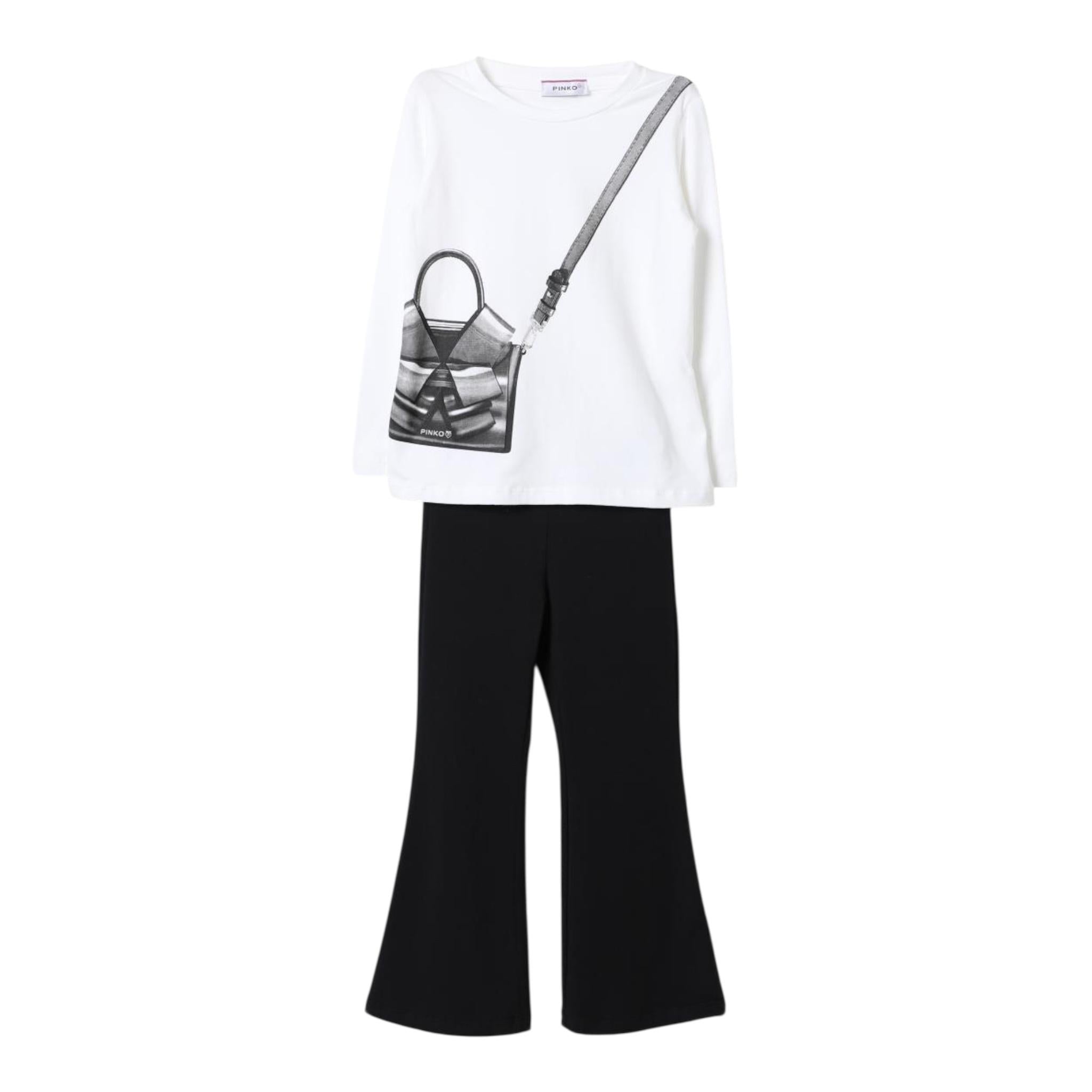 PINKO completo bicolore 2pz shirt-leggins Bianco/nero per Bambina F4PIBGTL2110 BIANCO/NERO PINKO 