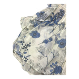 Miss Blumarine Camicia Mezza Manica Stampa Fantasia Floreale Bianco Per Neonata