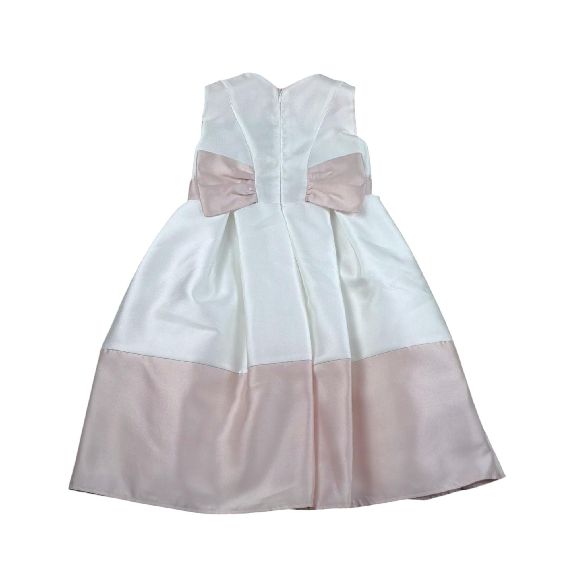 Isabel Abito Cerimonia Bicolore Giromanica per Bambina 24C338B BIANCO/ROSA ISABEL 