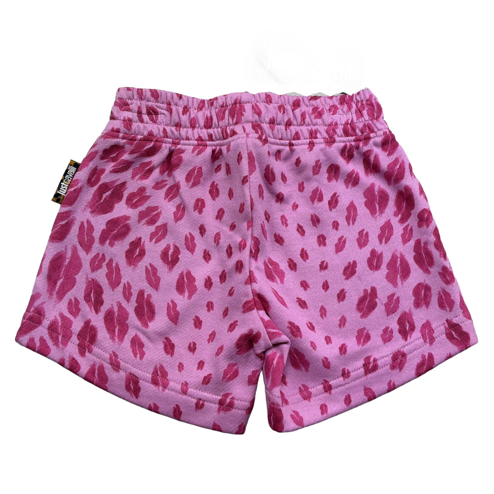 short tinta unita con stampa baci JIP26009SH ROSA JUST CAVALLI 
