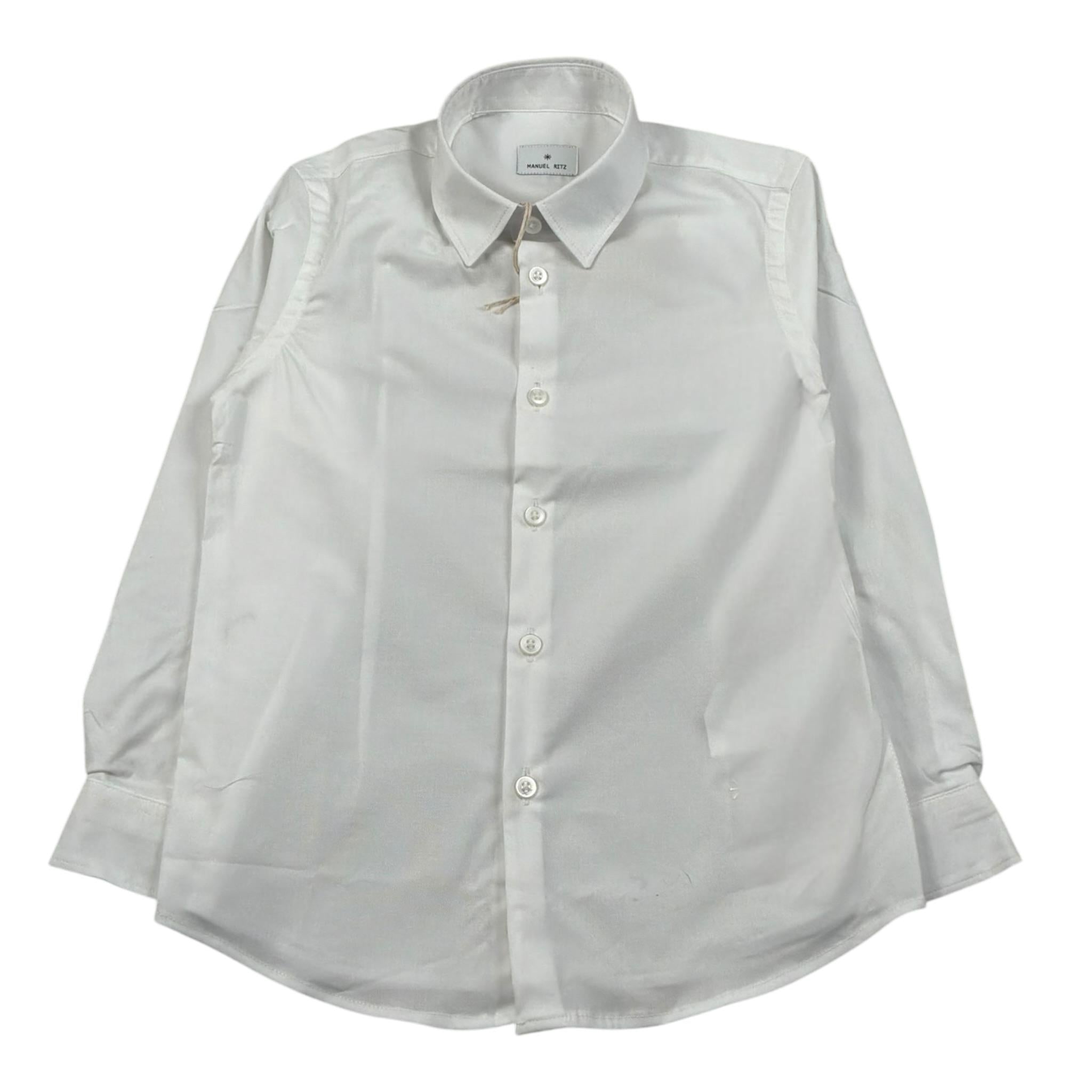 Manuel Ritz Camicia Manica Unga Tinta Unita per Bambino MR2284 BIANCO MANUEL RITZ 
