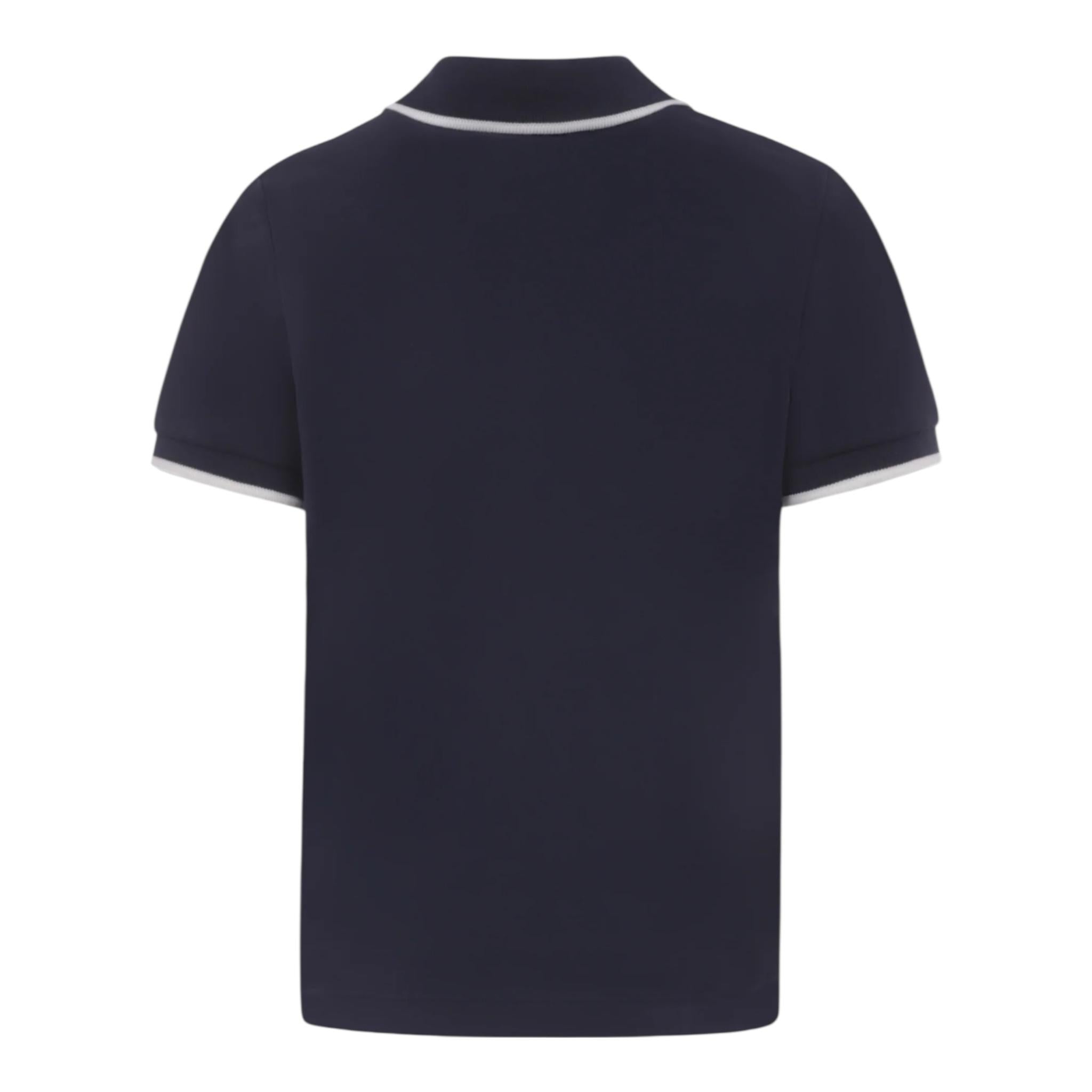 Fay Polo Tinta Unita Mezza Manica con Colletto  per Bambino FU8P81X BLU FAY 