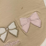 Le Bebe' Bavetta Tinta Unita con Stampa per Neonata LBG5666 BEIGE LE BEBE' 