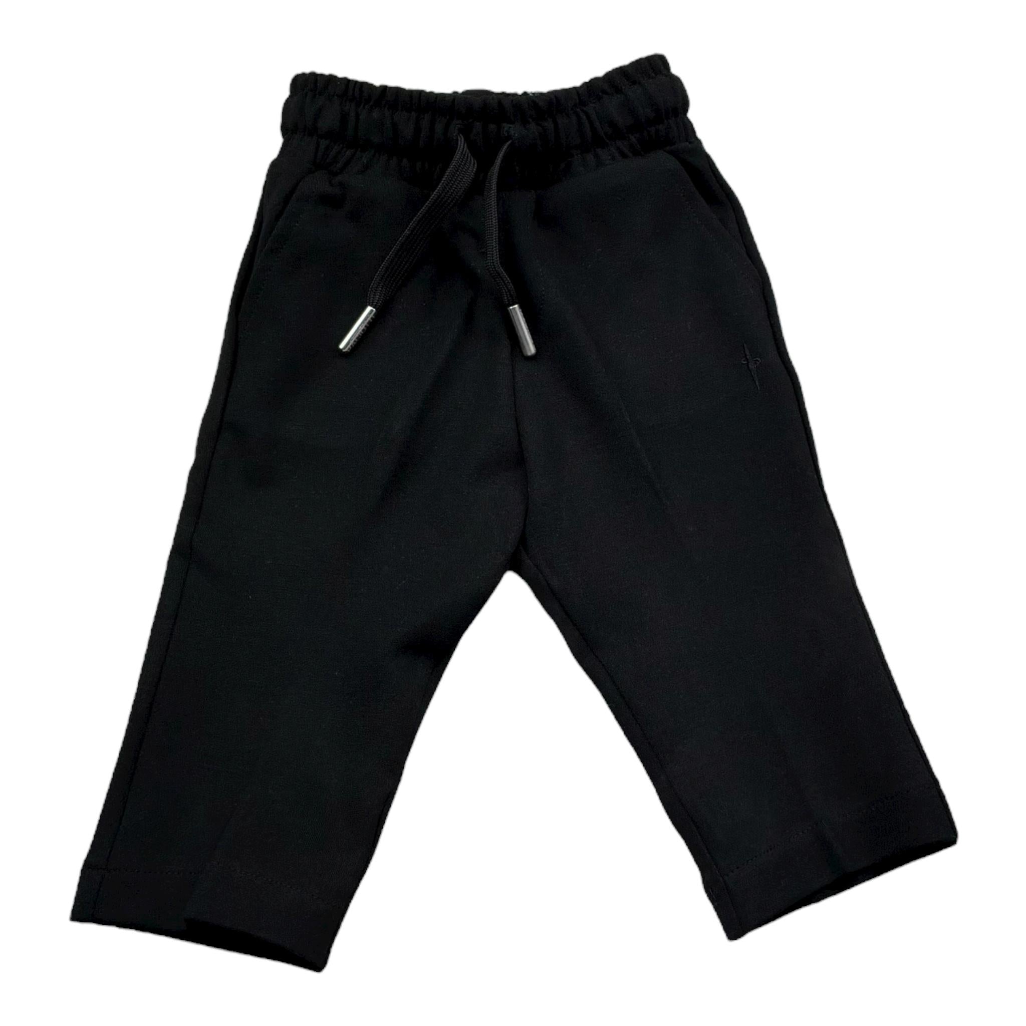 Cesare Paciotti Pantalone Tinta Unita con Elastico In Vita per Neonato PTP5151B NERO CESARE PACIOTTI 